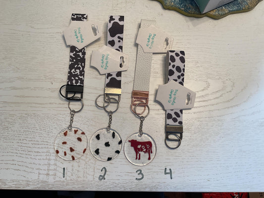 Cow Print Key Lanyard